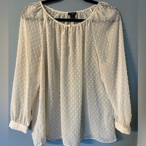 Cream Swiss dot top from J. Crew Factory